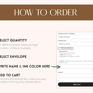 Simple Modern Personalized Stationery Note Cards, Stationary Flat Cards with Envelopes, Personalized Stationary for Family image 4