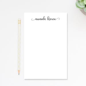 Personalized Custom Script Notepad with Envelopes, Personalized Stationery For Fridge List Shopping Pad for Notes, Gifts for Her