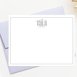 Personalized Monogram Stationery: Modern Initial Note Cards