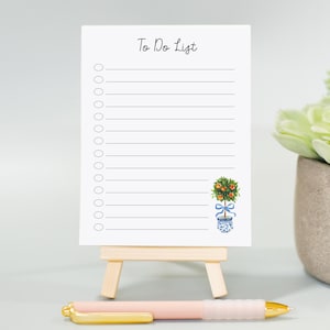 Cute Mini Notepad Stationery Gift, Chinoiserie Christmas Stocking Stuffer, Organization note pad with checklist, To Do List for School