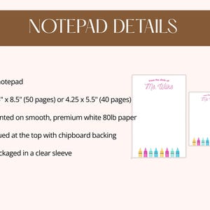 Personalized Notepad with For Art Teacher, Custom Notepad with Crayons, To Do List Notepad for School End of the Year Appreciation Gift image 3