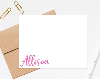 Personalized Stationery, Hostess Gift Idea, Fun Stationary Note Cards, Personal Stationary Gift Set, Custom Notecards with Envelopes