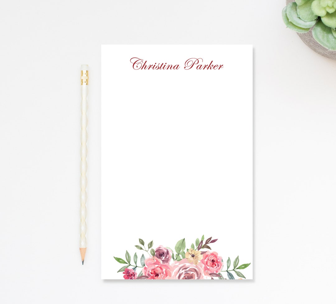 Personalized Notepads for Women, Personalized Gifts for Mom, Stationery