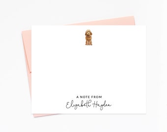 Personalized Stationery, A Note From Custom Family Stationary with Dog, Personalized Teacher Gift, Women's Stationery Set, Thank You Notes