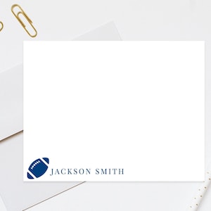 Personalized Football Stationery for Kids, Camp Stationary, Boys Football, Printable Stationery, Thank You Notecards with Envelopes