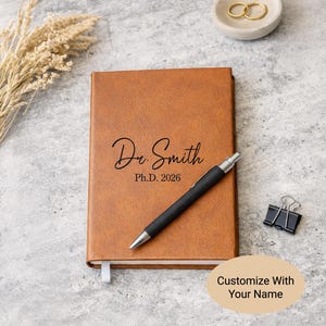 Personalized Doctor Journal, Phd Graduation Gift for Doctor, Custom Stationery Gift, Doctorate Graduation Gift for PHD Doctoral Student