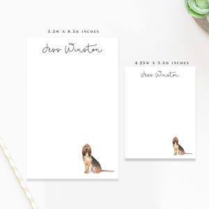 Personalized Dog Notepad, Personalized Animal Notepad for Dog Lover, Custom Gift for Dog Owner Gift, Personalized Notepads, BloodHound Dog