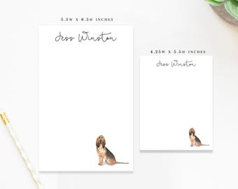 Personalized Dog Notepad, Personalized Animal Notepad for Dog Lover, Custom Gift for Dog Owner Gift, Personalized Notepads, BloodHound Dog