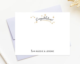 Personalized Stationary, Congratulations Notecards Set, Custom Notecards Set with Envelopes, Realtor Congratulations Thank You Cards