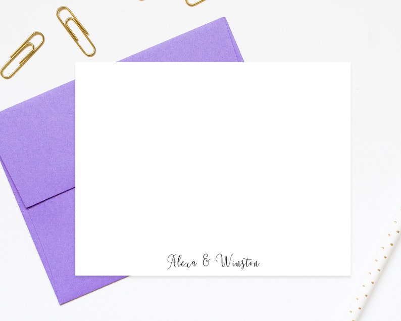 Anniversary couples gift idea Couples card Stationery gift Gift for couples notecard Couples name note Personalized couple stationery
