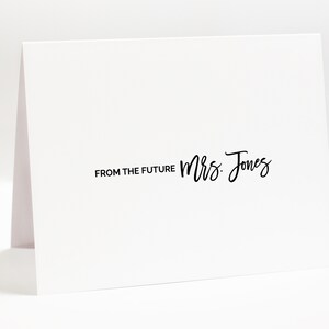 Personalized Note Cards for Bride to Be, From the Future Mrs Stationery ...