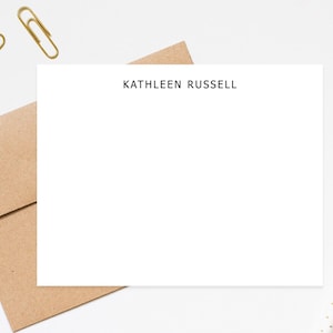 Simple Personalized Stationery Set, Stationary Personalized Notecards, Stationary Note Cards with Envelopes, Personalized Cards for Gift