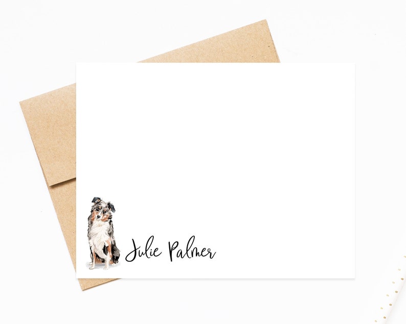 Personalized Dog Lover Gift for Dog Lovers, Personalized Dog Stationary, Personalized Dog Stationery Card Set image 1