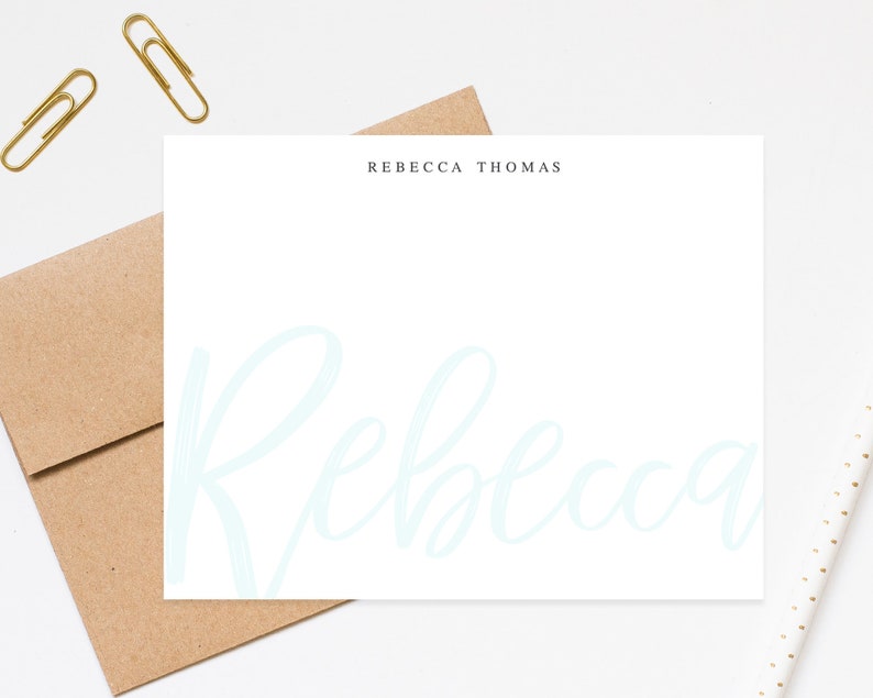Flat Notecards Stationery Card Set Card Flat NoteCards and Envelopes Set Personalized Stationery Set Personalized Gift for Friend