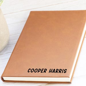 Personalized Vegan Leather Journal: Custom Name Notebook