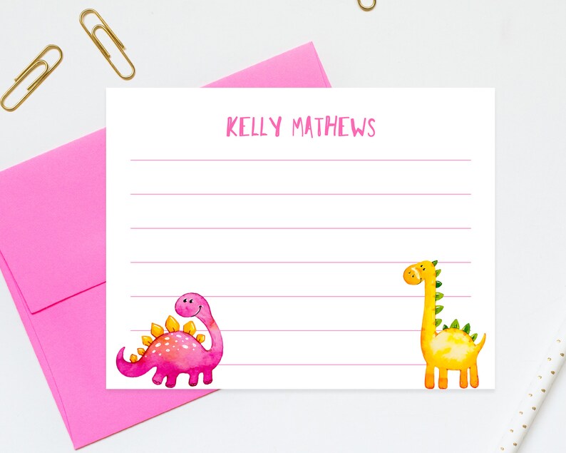 Stationary for girls Baby Shower Thank You Cards Stationery for Kids Personalized Stationery for Girls Your choice of Colors and Quantity