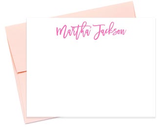 Personalized Stationery with Script Font, Custom Stationary with Envelopes With Return Address, Stationery Set Personalized, Thank You Notes