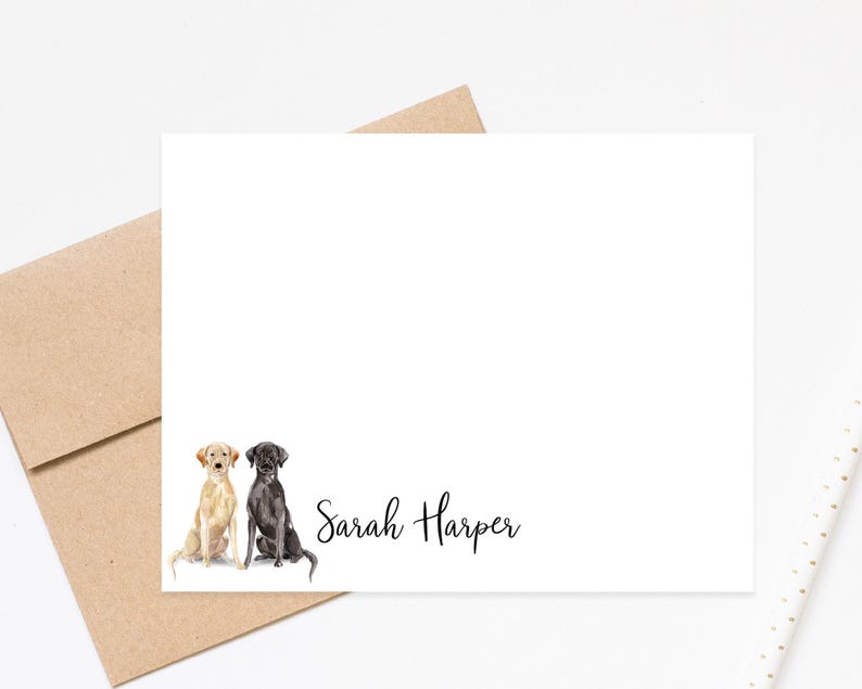 Personalized Dog Lover Gift for Dog Lovers, Personalized Dog Stationary, Personalized Dog Stationery Card Set image 9
