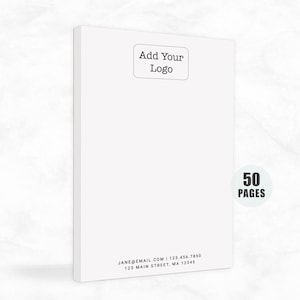 Personalized Custom Logo Notepad, Personalized Notepad Gift for Business, Simple and Elegant Notepad, Customized Notepad Stationery Under 25