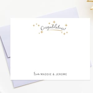 Personalized Stationary, Congratulations Notecards Set, Custom Notecards Set with Envelopes, Realtor Congratulations Thank You Cards