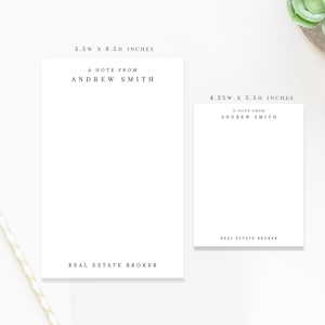 Personalized Notepad Stationery for Real Estate Broker, Notepad for any Occupation, Notepad for Him, School Appreciation Gift