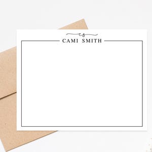 Personalized Stationary Set, Monogram Stationary NoteCards, Custom Stationery, Thank You Notes, Custom Thick Cardstock Monogram Cards