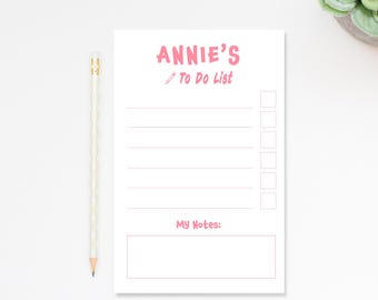 Personalized Stationary Notepad for Kids, Children's to-do list notepad gift, Custom Simple Kids Stationery Notepad Stationery Under 25