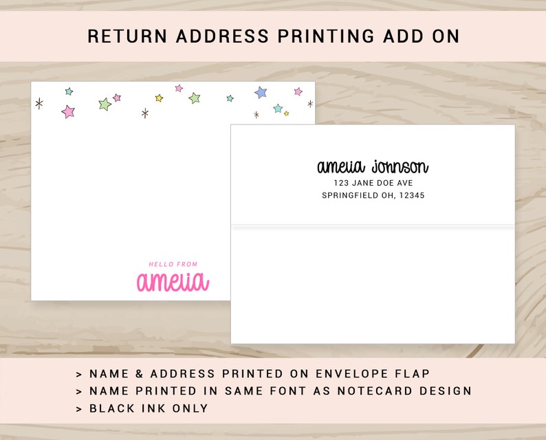 Custom Paper For Star Note Personalized Star Stationery for Girls Stars Birthday | Etsy