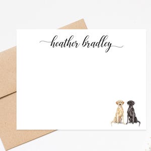Personalized 2 Dog Stationary, A Note From Custom Notecard Stationary, Teacher Stationery, Simple Stationery Cards, Dog Lovers Gift Set