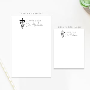Personalized Vet Notepad Gift for Doctor, Stationery For Veterinary Business, Custom Notepad with Dr Name, To Do List Notepad