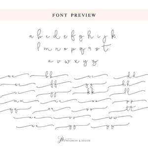 Stretched Scripted Personalized Stationery Note Cards, Flat Cards with Envelopes, Personalized Stationary image 6