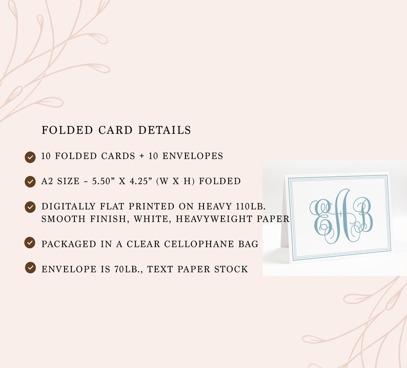 Personalized Stationary Couple, Custom Greeting Thank You Cards, Folded Note Card And Envelopes, Custom Gifts For Women, Set of 10 Cards image 7