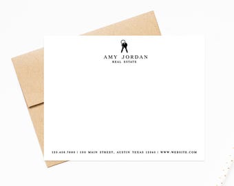 Personalized Real Estate Business Stationery, Personalized Notecards for Business, Real Estate Stationery Card Set, Real Estate Notecards