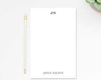 Personalized Monogram Notepad: Classic Stationery Set
