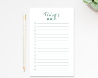 Personalized To Do List Minimalist Notepad with Lines, Custom Notepad Planner for Groceries, Doctor Notepad, Personalized Kids Notepad Gift