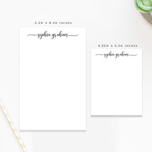 Personalized Notepad with Script Text, Mini Notepad Gift for Teacher, Back to School Note Pad Appreciation, Calligraphy Notepad for Her Gift