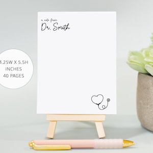 Cute Mini Notepad Stationery for Doctor Office, Christmas Holiday Stocking Stuffer, Organization note pad with Stethoscope, Gift under 25
