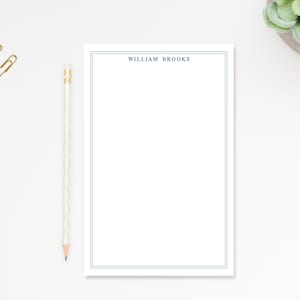 Personalized Bordered Notepad for Notes, Desk Pad for Business, Custom Stationary Gift for Him, Notepad Stationery Under 25