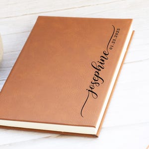 Personalized Custom Leather Journal, Engraved Leather Journal Gift for Her, Custom Notebook for Women for Mom, Appreciation Gift