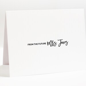 Personalized Note Cards for Bride to Be, From the Future Mrs Stationery ...