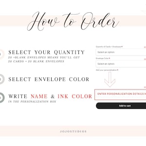 Stretched Scripted Personalized Stationery Note Cards, Flat Cards with Envelopes, Personalized Stationary image 5