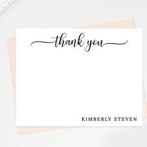 Thank You Personalized Stationery Gift Set, Stationary Flat Cards with Envelopes, Personalized Stationary Notes, Thank You Note Cards image 6