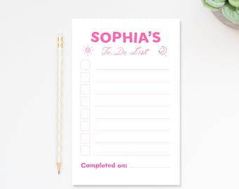 Personalized Stationary Notepad for Kids, Children's to-do list notepad gift, Custom Simple Kids Stationery Notepad Stationery Under 25