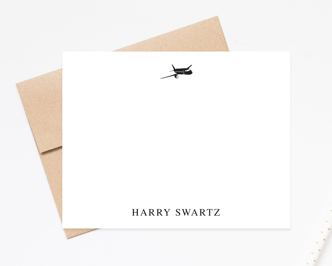 Personalized Stationary for Pilot, Correspondence Cards for Business ...