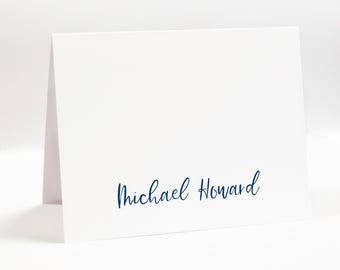 Personalized Simple Thank You Cards, Folded Note Card And Envelopes, Custom Gifts For Him Her, Handmade Greeting Note,  Folded Stationary