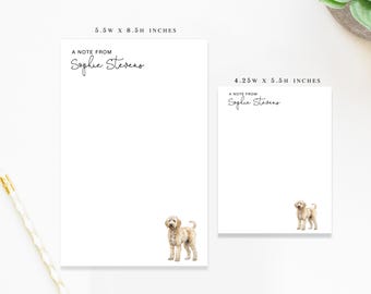 Personalized Golden Doodle Dog Animal Notepad Stationery, A Note From Notepad with Dog, To Do List Notepad, Cute Paper Gift for Dog Lovers,