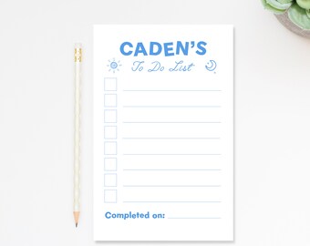 Personalized Stationery Notepad for Kids, Children's to-do list notepad gift, Custom Simple Kids Stationery Notepad Stationery Under 25