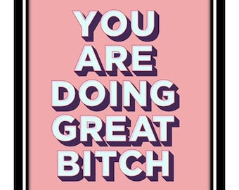 You Are Doing Great, Motivational Quotes, 2 Color Backgrounds, Wall Art Decor, PDF files