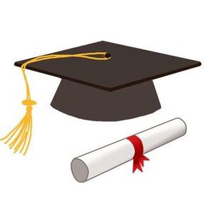 Afstuderen Clipart, Cap en Diploma | PNG Direct downloaden