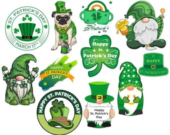 St Patrick's Day Bundle Clipart | High Quality PNG Files | 11 clipart designs | Instant Downloads